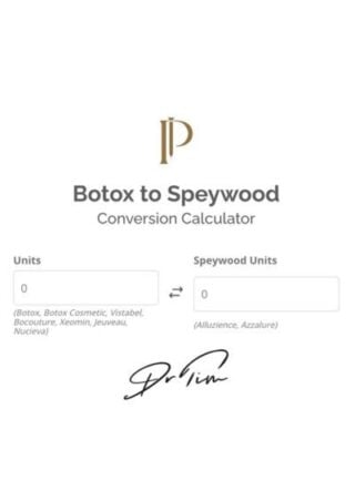 Botox to Speywood conversion calculator Botox to Speywood conversion calculator